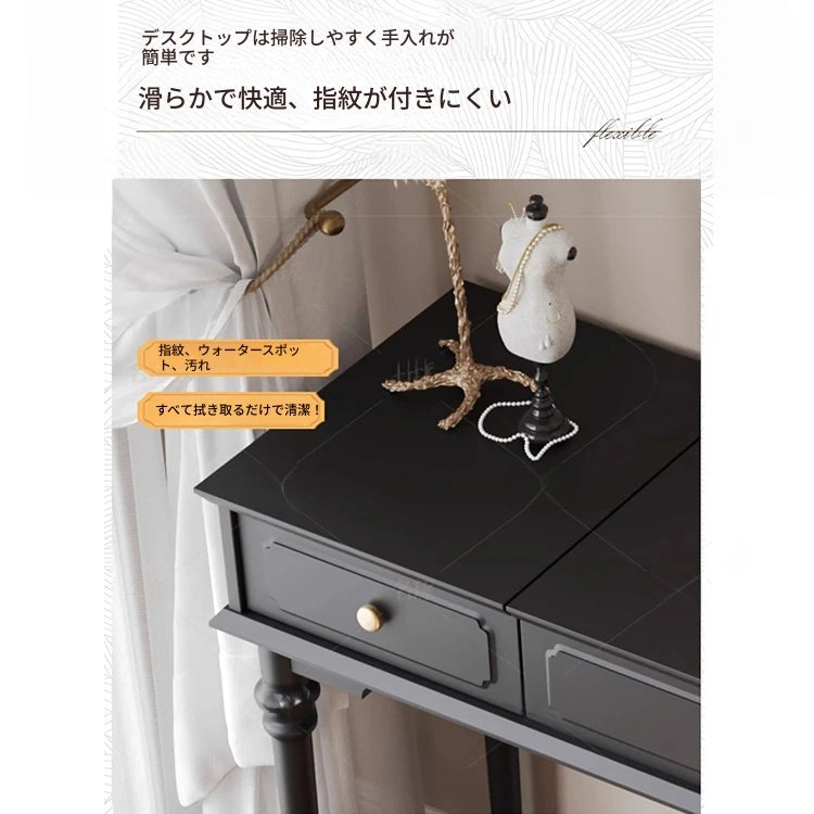 クラシックガラス化粧台 - エレガントなデザインでおしゃれな空間を演出!収納力抜群のドレッサー hmz-4947