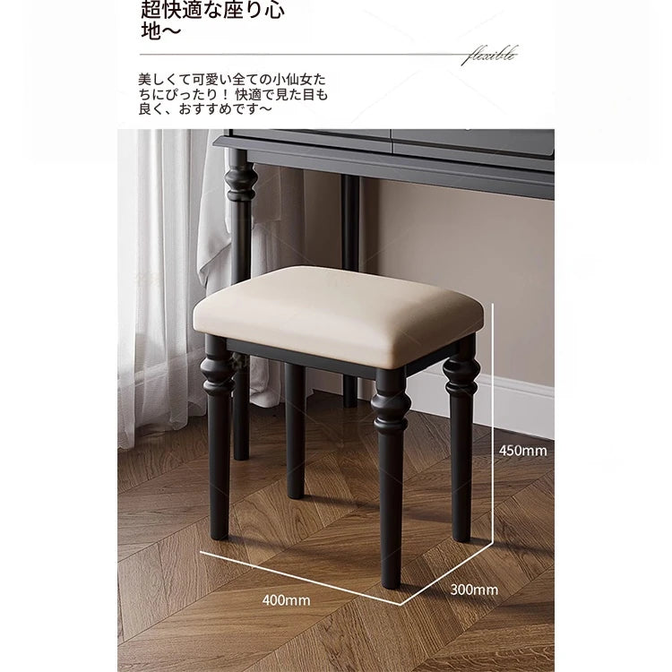 クラシックガラス化粧台 - エレガントなデザインでおしゃれな空間を演出!収納力抜群のドレッサー hmz-4947