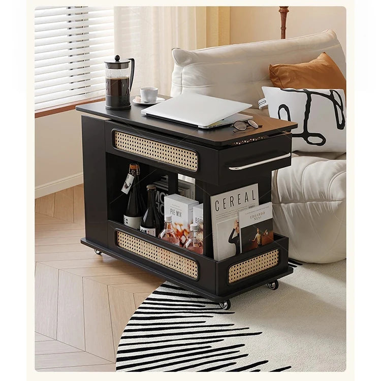 スタイリッシュで多機能なセンターテーブル - おしゃれな収納付き、リビングやオフィスに最適! hmz-4952