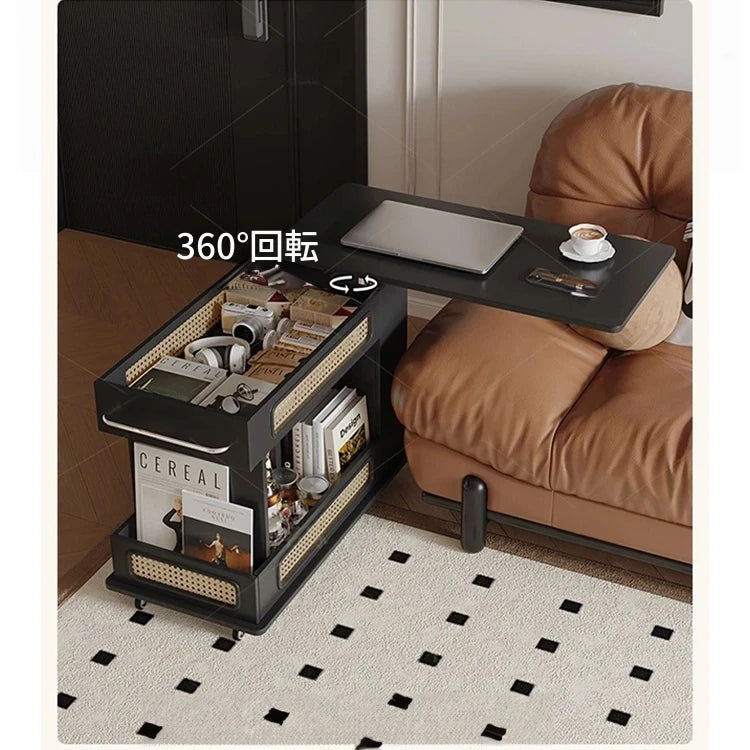 スタイリッシュで多機能なセンターテーブル - おしゃれな収納付き、リビングやオフィスに最適! hmz-4952