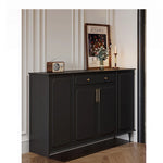 シックなデザインのブラックキャビネット - 高級感あふれる収納家具でお部屋をスタイリッシュに演出! hmz-4955