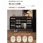 シックなデザインのブラックキャビネット - 高級感あふれる収納家具でお部屋をスタイリッシュに演出! hmz-4955