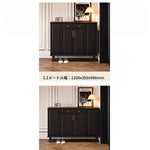 シックなデザインのブラックキャビネット - 高級感あふれる収納家具でお部屋をスタイリッシュに演出! hmz-4955