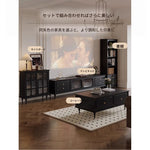 シックなデザインのブラックキャビネット - 高級感あふれる収納家具でお部屋をスタイリッシュに演出! hmz-4955