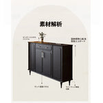 シックなデザインのブラックキャビネット - 高級感あふれる収納家具でお部屋をスタイリッシュに演出! hmz-4955