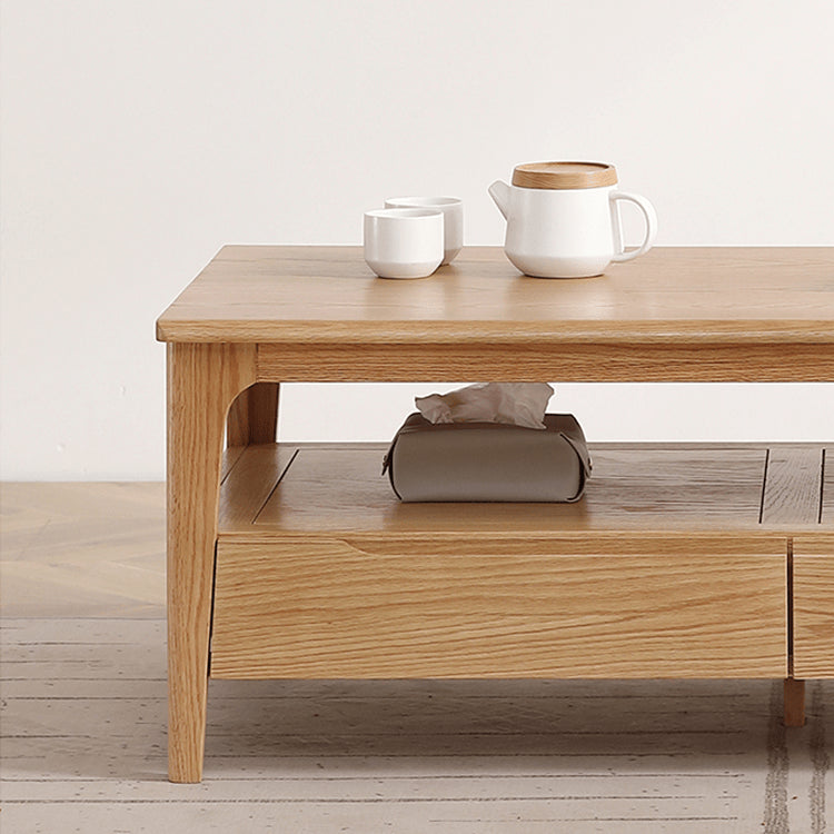 ナチュラルオーク製センターテーブル|シンプルで上質なリビング家具 hmzj-801