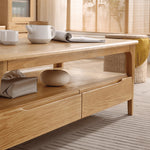 ナチュラルオーク製センターテーブル|シンプルで上質なリビング家具 hmzj-801