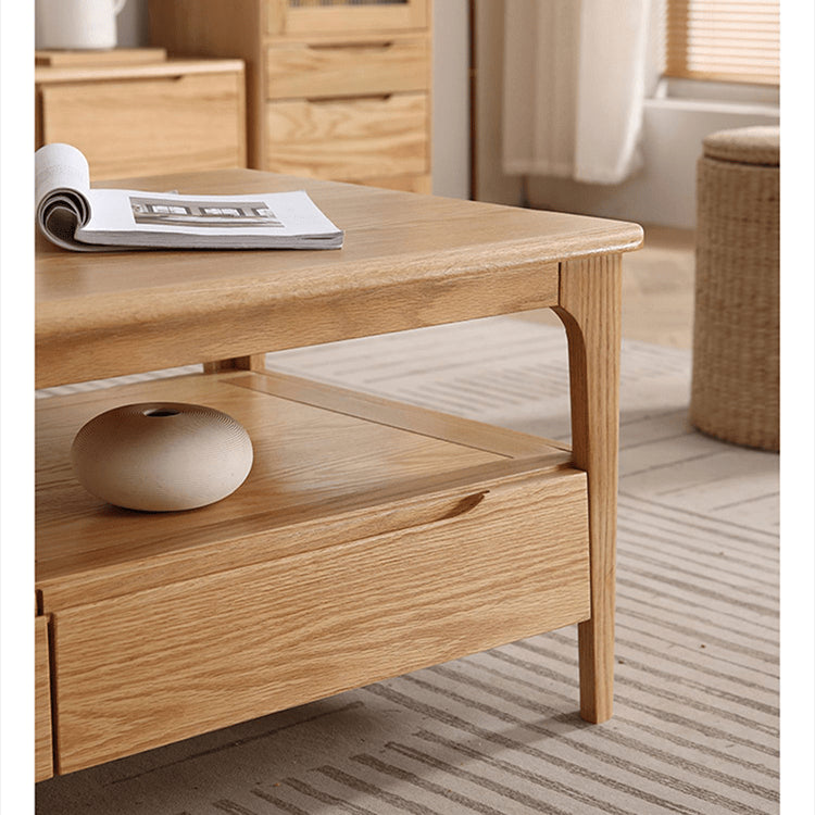 ナチュラルオーク製センターテーブル|シンプルで上質なリビング家具 hmzj-801