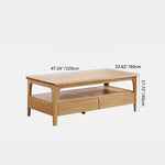 ナチュラルオーク製センターテーブル|シンプルで上質なリビング家具 hmzj-801