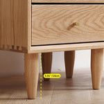 オーク キャビネット ガラス扉&銅ハンドル付き 高級収納家具 hmzj-813