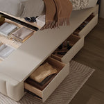 【高級感×安らぎ】天然パイン&本革×合成皮革使用の多層板ベッド hmzsh-1544