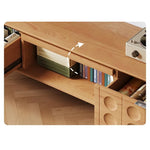 高級感溢れるテレビ台:ケヤキ×強化ガラス×ステンレスの美しいデザイン hns-4116