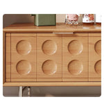 高級感溢れるテレビ台:ケヤキ×強化ガラス×ステンレスの美しいデザイン hns-4116