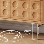 高級感溢れるテレビ台:ケヤキ×強化ガラス×ステンレスの美しいデザイン hns-4116