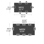 モダンデザインのセラミックとアッシュ材テーブル - おしゃれなダイニングに最適 hns-4125