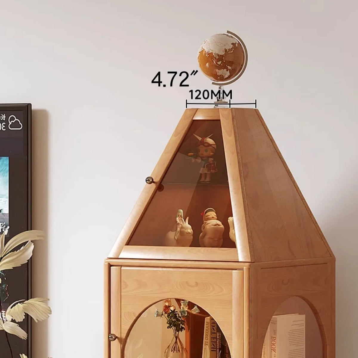 強化ガラスとケヤキの高級キャビネット|モダンなデザインでおしゃれな収納力アップ hns-4127