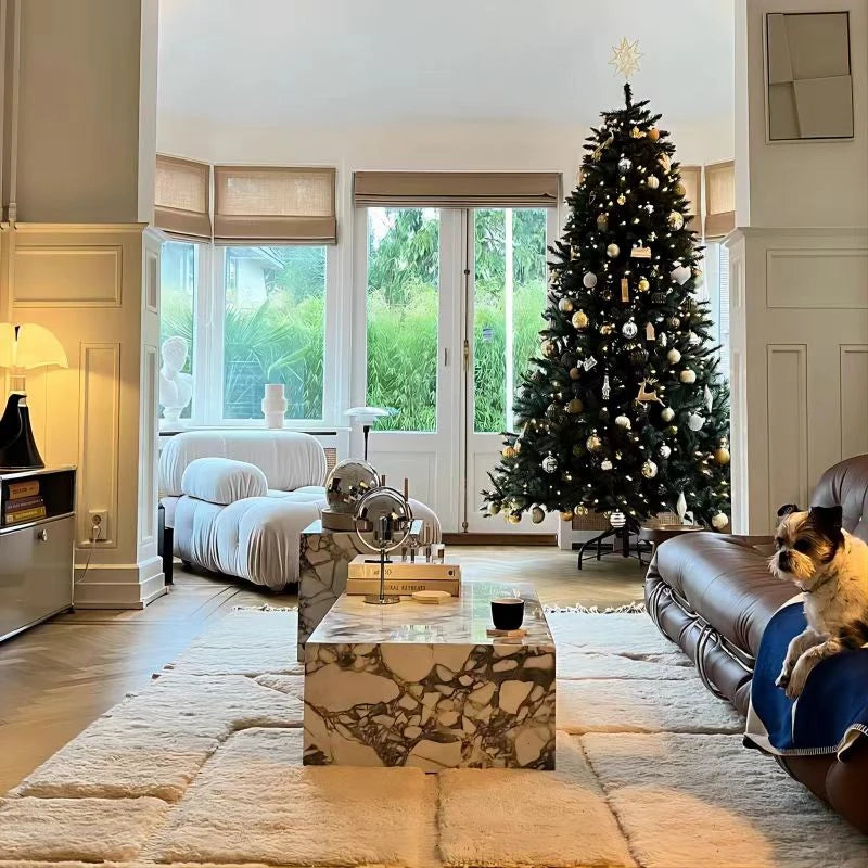 モダンデザイン 大理石センターテーブル 多層板仕上げ 公式インテリアアクセント hny-5224