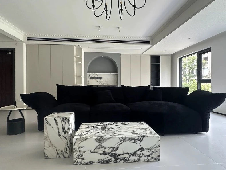 モダンデザイン 大理石センターテーブル 多層板仕上げ 公式インテリアアクセント hny-5224