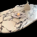 モダン大理石デザインテーブル - 多層板製でおしゃれなダイニングセット用テーブル hny-5225