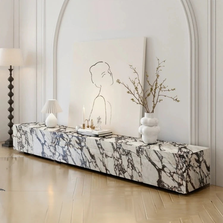 モダンセラミック無垢材テレビ台|スタイリッシュなデザインでリビングを彩るエレガントなインテリア家具 hny-5229