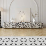 モダンセラミック無垢材テレビ台|スタイリッシュなデザインでリビングを彩るエレガントなインテリア家具 hny-5229