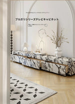 モダンセラミック無垢材テレビ台|スタイリッシュなデザインでリビングを彩るエレガントなインテリア家具 hny-5229