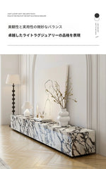 モダンセラミック無垢材テレビ台|スタイリッシュなデザインでリビングを彩るエレガントなインテリア家具 hny-5229