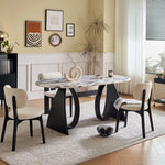 ラグジュアリー大理石テーブル - モダンデザイン多層板ダイニングテーブル hny-5235