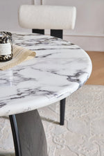 ラグジュアリー大理石テーブル - モダンデザイン多層板ダイニングテーブル hny-5235