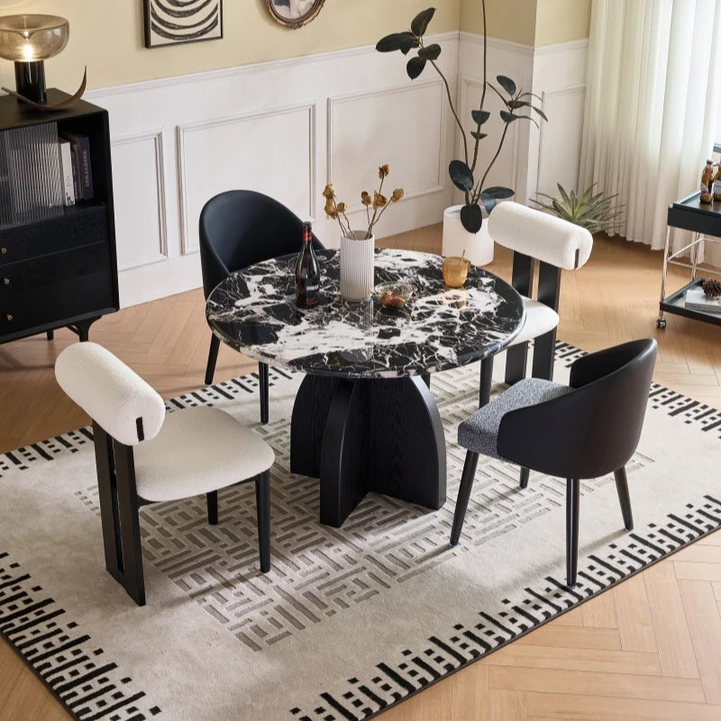 モダン大理石テーブル - スタイリッシュな多層板デザインでお部屋を格上げ! hny-5238