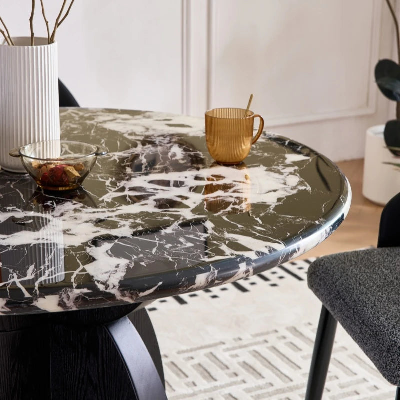 モダン大理石テーブル - スタイリッシュな多層板デザインでお部屋を格上げ! hny-5238