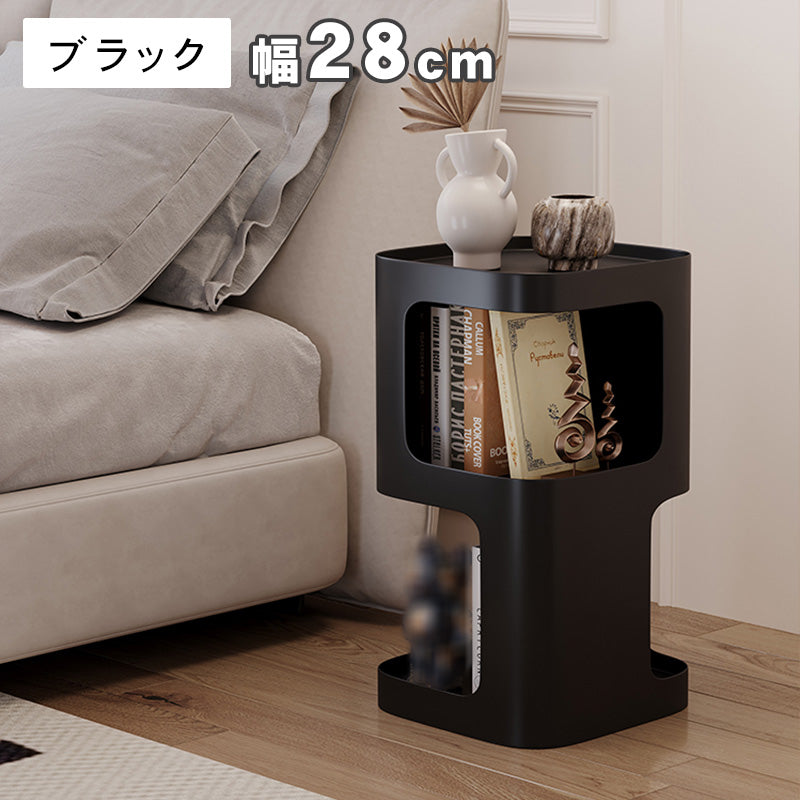 クリーム風アイアン製サイドテーブル リビング用 ソファ横 シンプルモダン 小型 ベッドサイド収納ラック 小型テーブル hoq-5375