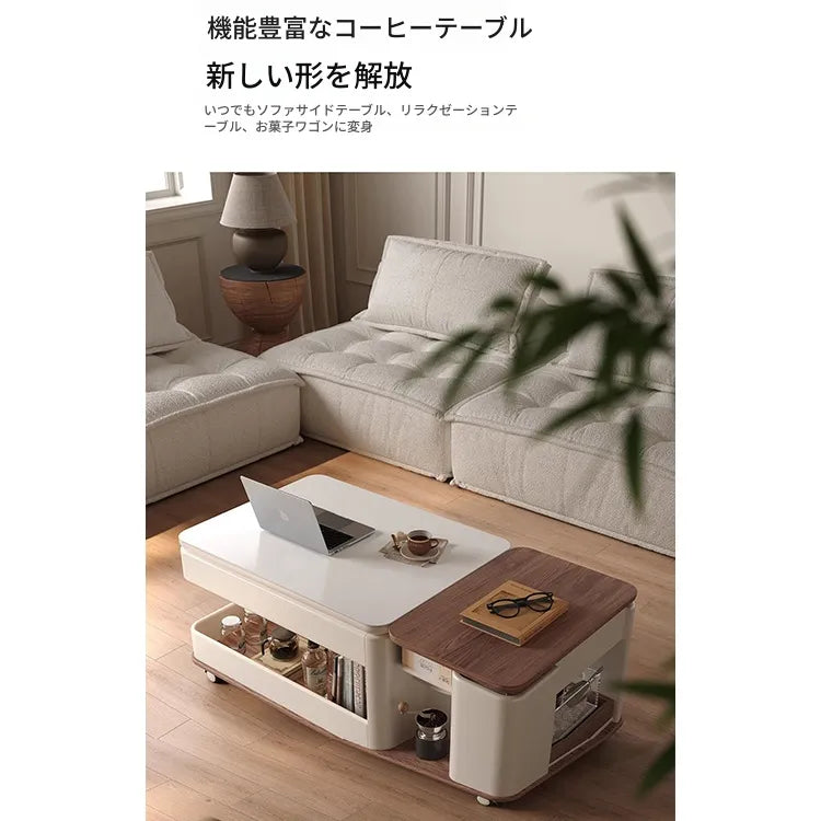 センターテーブル ブラウン ブラック セラミック 中密度繊維板 hqm-3228