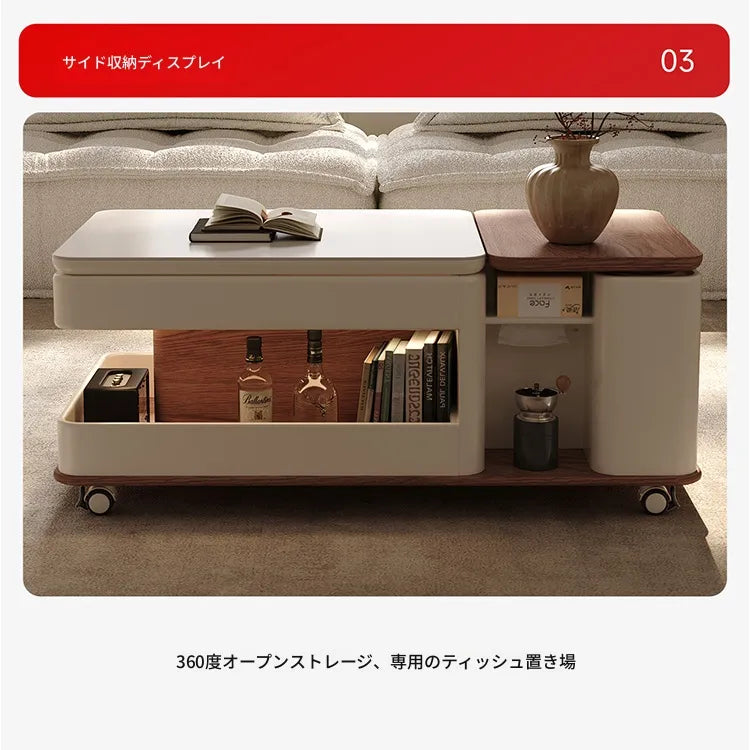 センターテーブル ブラウン ブラック セラミック 中密度繊維板 hqm-3228