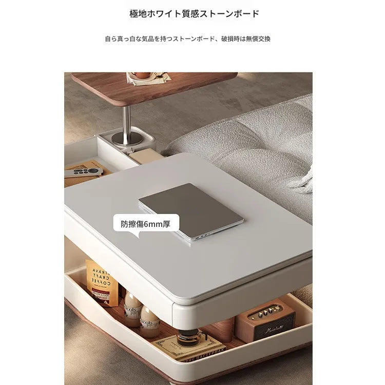 センターテーブル ブラウン ブラック セラミック 中密度繊維板 hqm-3228