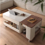 センターテーブル ブラウン ブラック セラミック 中密度繊維板 hqm-3228