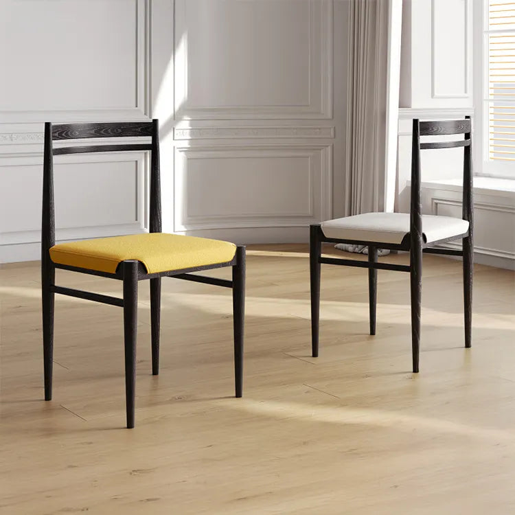 チェア ホワイト イエロー ブラック ブラウン アッシュ材 綿麻 シェニール 合皮 hqm-3234