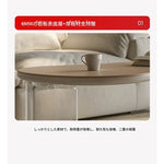 センターテーブル ダークブラウン/ベージュ アクリル アッシュ材 セラミック 中密度繊維板 hqm-3238