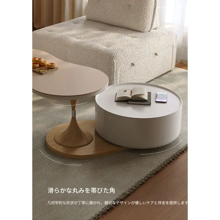 センターテーブル ダークブラウン/ベージュ アクリル アッシュ材 セラミック 中密度繊維板 hqm-3238