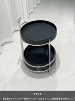 スタイリッシュなステンレス製センターテーブル | 合成皮革仕上げ | モダンインテリアにぴったりのサイドテーブル hqy-5203