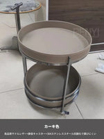 スタイリッシュなステンレス製センターテーブル | 合成皮革仕上げ | モダンインテリアにぴったりのサイドテーブル hqy-5203