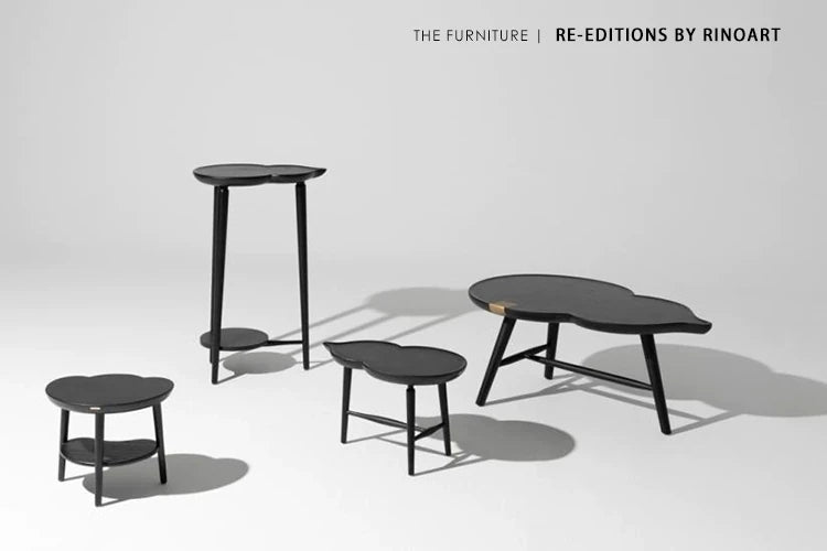 アッシュ材のセンターテーブル - モダンな雲型デザイン、収納付きでインテリアを引き立てる家具 hrn-5253