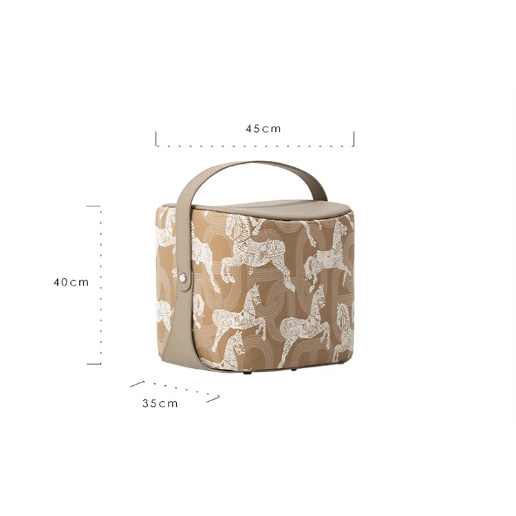 ハイエンドな合成皮革スツール|無垢材のデザイン座椅子|インテリアアクセントに最適! hrn-5254