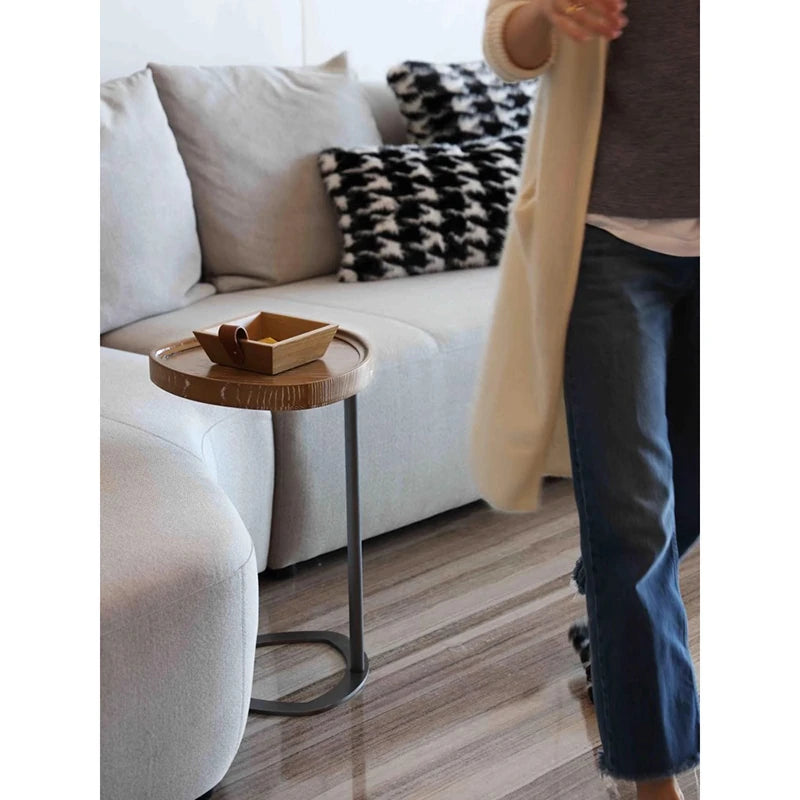 アッシュ材とスチール製のスタイリッシュセンターテーブル - モダンなリビングにぴったり! hrn-5255