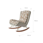 ダウンと絹綿の贅沢な触感!ケヤキ&アイアン製デザインチェア - リラックス空間を演出するモダンインテリア hrn-5256