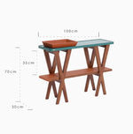 アッシュ材多層板製 シックな合成皮革テーブル - スタイリッシュなインテリアに最適なアイテム hrn-5260