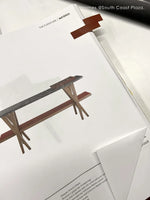 アッシュ材多層板製 シックな合成皮革テーブル - スタイリッシュなインテリアに最適なアイテム hrn-5260