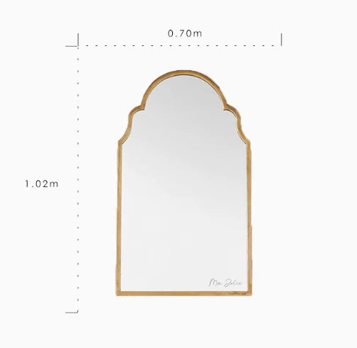 ケヤキガラスの洗練されたアンティークスタイルミラー - 美しいインテリアのアクセントに最適! hrn-5261