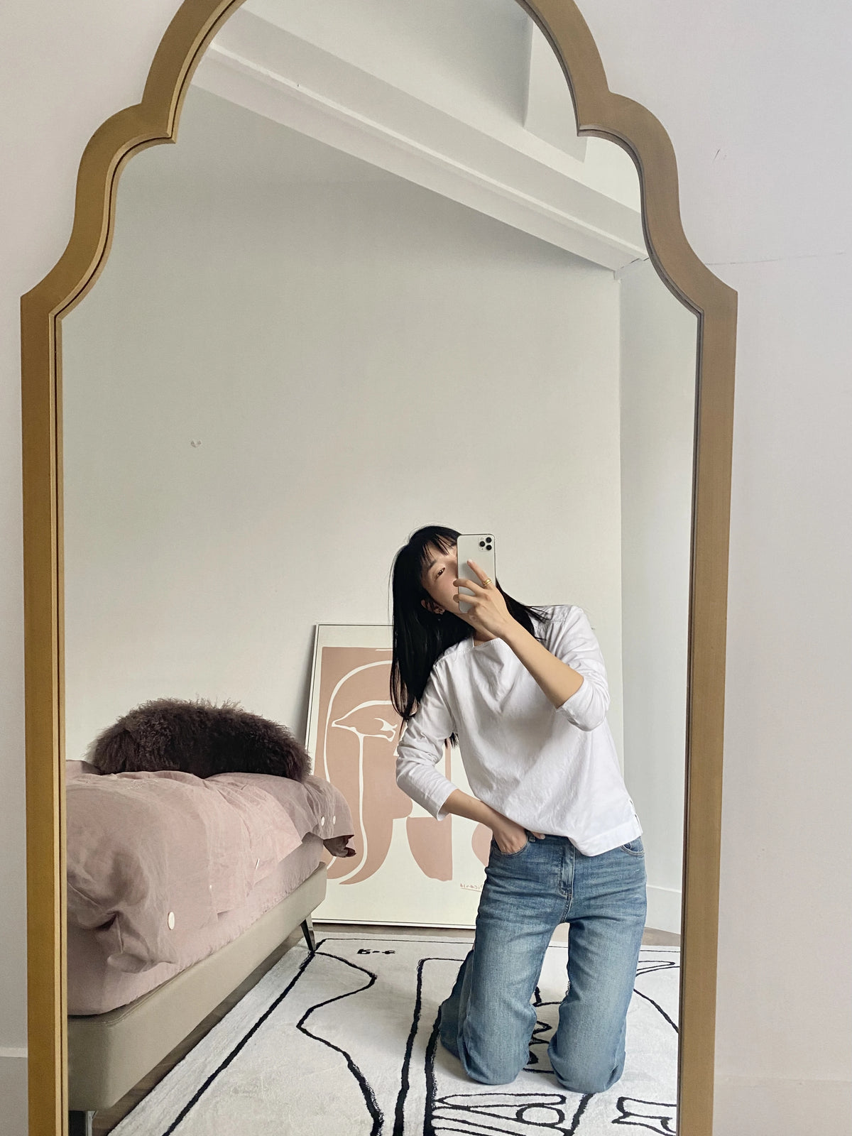 ケヤキガラスの洗練されたアンティークスタイルミラー - 美しいインテリアのアクセントに最適! hrn-5261