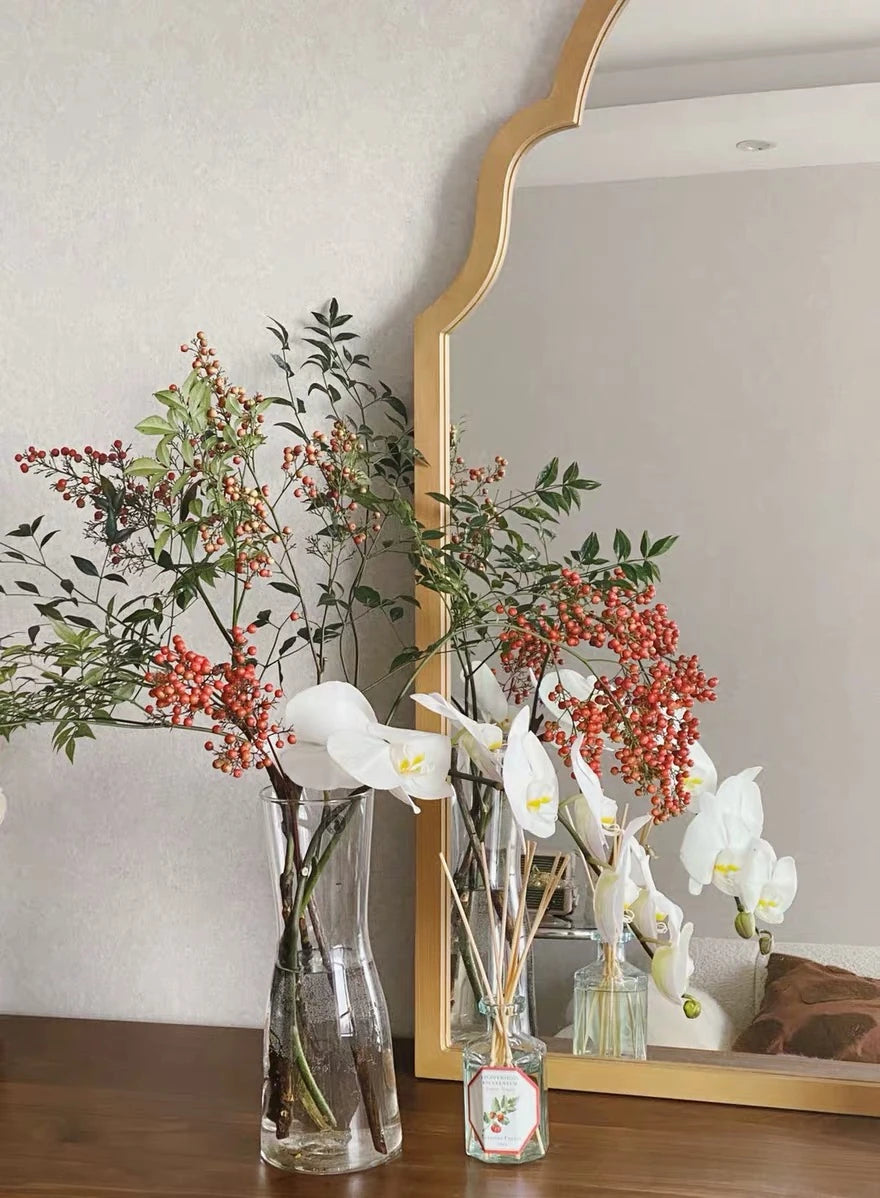 ケヤキガラスの洗練されたアンティークスタイルミラー - 美しいインテリアのアクセントに最適! hrn-5261